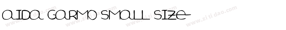 Aida Garmo Small Size字体转换